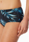 Bikini bottoms jersey recycled palm trees multicolor - Aqua