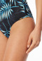 Badeanzug Jersey recycelt Palmen multicolor - Aqua