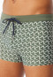 Slip de bain recyclé en tricot kaki imprimé - Aqua