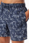 Pantaloncini da bagno in tessuto riciclato blu notte con barche a vela - Aqua