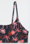 Bikini in tessuto a maglia riciclato SPF40+ palme multicolore - Ciano