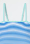 Maillot de bain tricot recyclé SFP 40+ rayures aquarium - Aqua