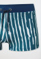 Badehose Wirkware LSF40+ Schulsport Streifen petrol - Aqua