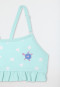 Bikini bustier en tricot recyclé SFP 40+ Coeurs Tortue Volants vert clair - Aqua