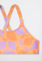 Bustier bikini knitwear SPF40+ lemons peach-orange - Aqua