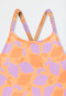 Swimsuit knitwear SPF40+ stripes lemons peach-orange - Aqua