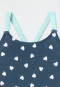 Maillot de bain tricot recyclé SFP 40+ pois bleu nuit - Aqua