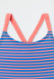 Maillot de bain tricot recyclé SFP 40+ rayures aqarium - Aqua