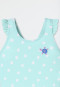 Maillot de bain en tricot recyclé SFP 40+ pois tortue vert clair - Aqua