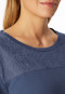 Pyjama long poignet broderie bleu jeans - Casual Nightwear