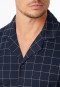 Pyjama lang Interlock nachtblau kariert - Fine Interlock