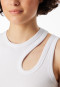 Strap top double rib cutout white - SCHIESSER 150 Years