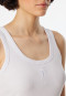 Strap top double rib white - SCHIESSER 150 Years