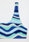 Bustier bikini set waves SPF 40+ blue-green - aqua