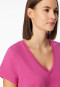 Shirt short sleeve v-neck fuchsia - Mix+Relax