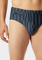 Men's swimwear with zip pocket knitwear recycled stripes admiral - Nautical Casual