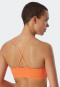 Bandeau bikini top lined soft cups variable straps orange - Mix & Match Reflections