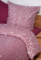 Bed linen 2-piece stars anthracite dusky pink - soft flannel