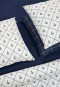 Bed linen set two-piece satin dark blue chequered - SCHIESSER Home