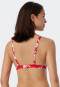 Triangle bikini top removable cups adjustable straps coral red - Mix & Match Coral Life