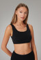 Bustier 2-pack without cups organic cotton black - 95/5