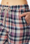 Pantaloni lunghi in tessuto tramato di cotone organico a quadri multicolore - Mix+Relax