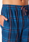 Pants long woven fabric dark blue chequered - Mix+Relax