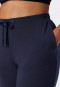 Loungehose lang Modal Bündchen blau - Mix+Relax