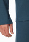 Schlafanzug Doppelripp lang Bündchen dunkelblau - Modern Nightwear