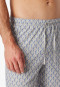 Schlafanzug kurz Interlock grau-meliert gemustert - Fine Interlock