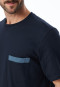 Pajamas short Organic Cotton checks midnight blue - Comfort Nightwear