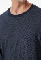 Pigiama lungo con polsini blu notte - Comfort Essentials