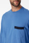 Pyjama long Coton biologique carreaux bleu atlantique - Comfort Nightwear