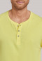 Shirt korte mouwen jersey knoopjespad geel - Mix+Relax
