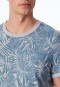 T-shirt manches courtes Coton biologique feuilles gris chiné - Mix+Relax