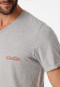 Camicia manica corta in cotone organico con scollo a V grey-melange - Mix+Relax