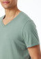 Shirt kurzarm V-Ausschnitt linde - Mix+Relax