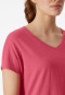 Shirt kurzarm V-Ausschnitt pink - Mix+Relax