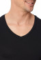 Shirt kurzarm V-Ausschnitt schwarz - Premium Modal