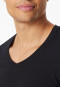 Maglietta a maniche corte con scollatura a V in nero - Premium Cotton