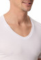 Maglietta a maniche corte con scollatura a V in bianco - Premium Modal