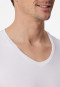 Maglietta a maniche corte con scollatura a V in bianco - Premium Cotton