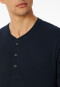 Shirt langarm Knopfleiste nachtblau - Mix+Relax