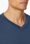 Shirt langarm V-Ausschnitt royal - Mix+Relax