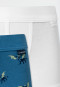 Shorts 2er-Pack Drachenprint blau/weiß - Fine Rib