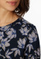 Sleep shirt long-sleeved modal floral print navy - Contemporary Nightwear
