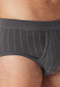 Sportslip mit Eingriff gestreift anthrazit - Fine Interlock