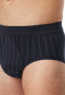 Slip de sport avec ouverture rayures bleu nuit - Fine Interlock