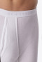 Underpants, short, with fly, fine rib, white - Original Fine Rib