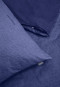Parure de lit réversible 2 pièces flanelle castor bleu - SCHIESSER Home
